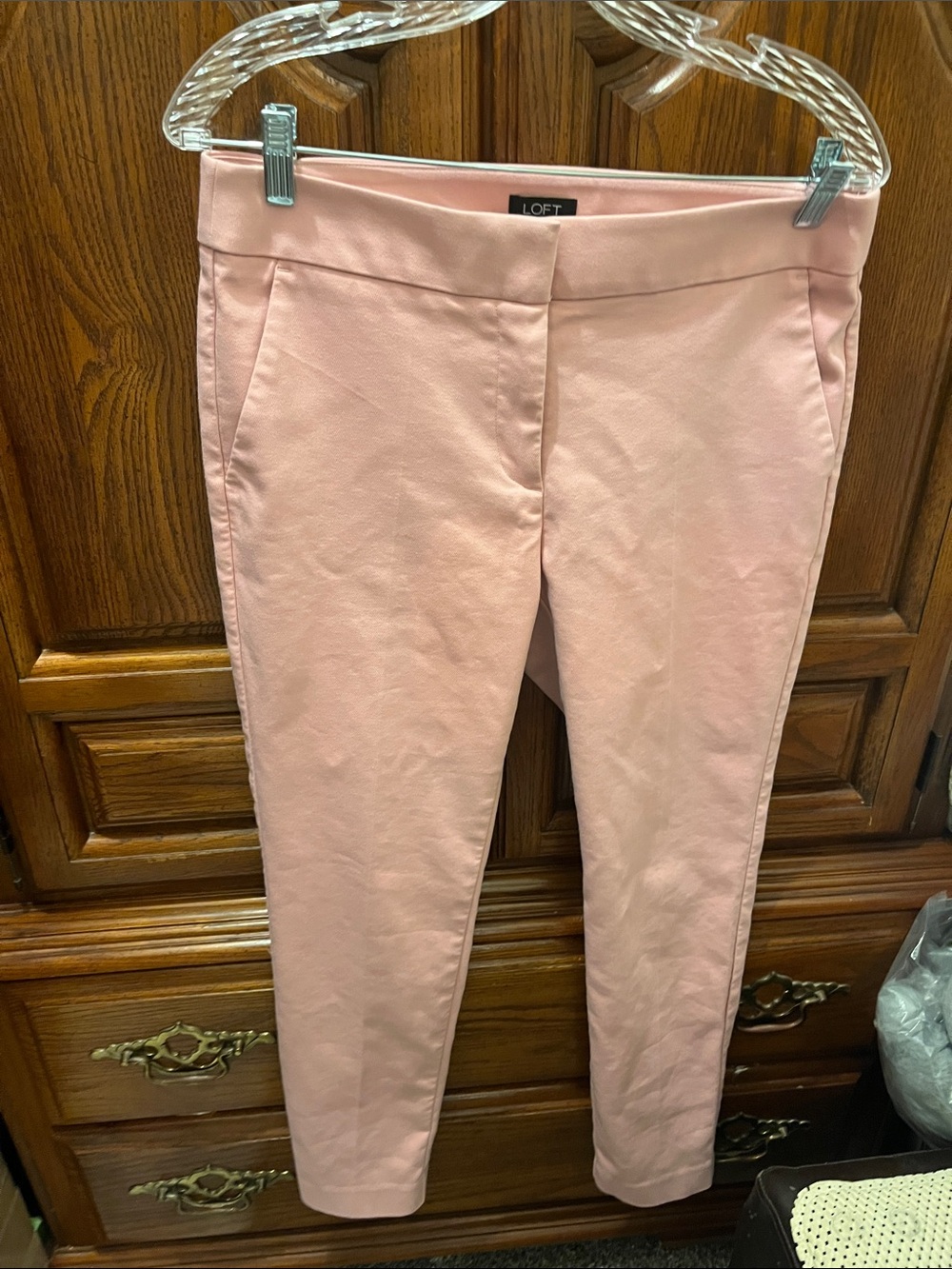 LOFT Blush Pink Cropped Slim Pants